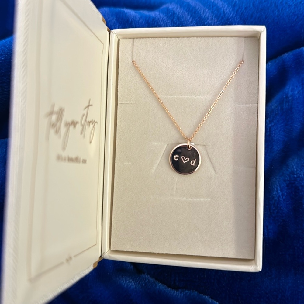 gold coin heart necklace